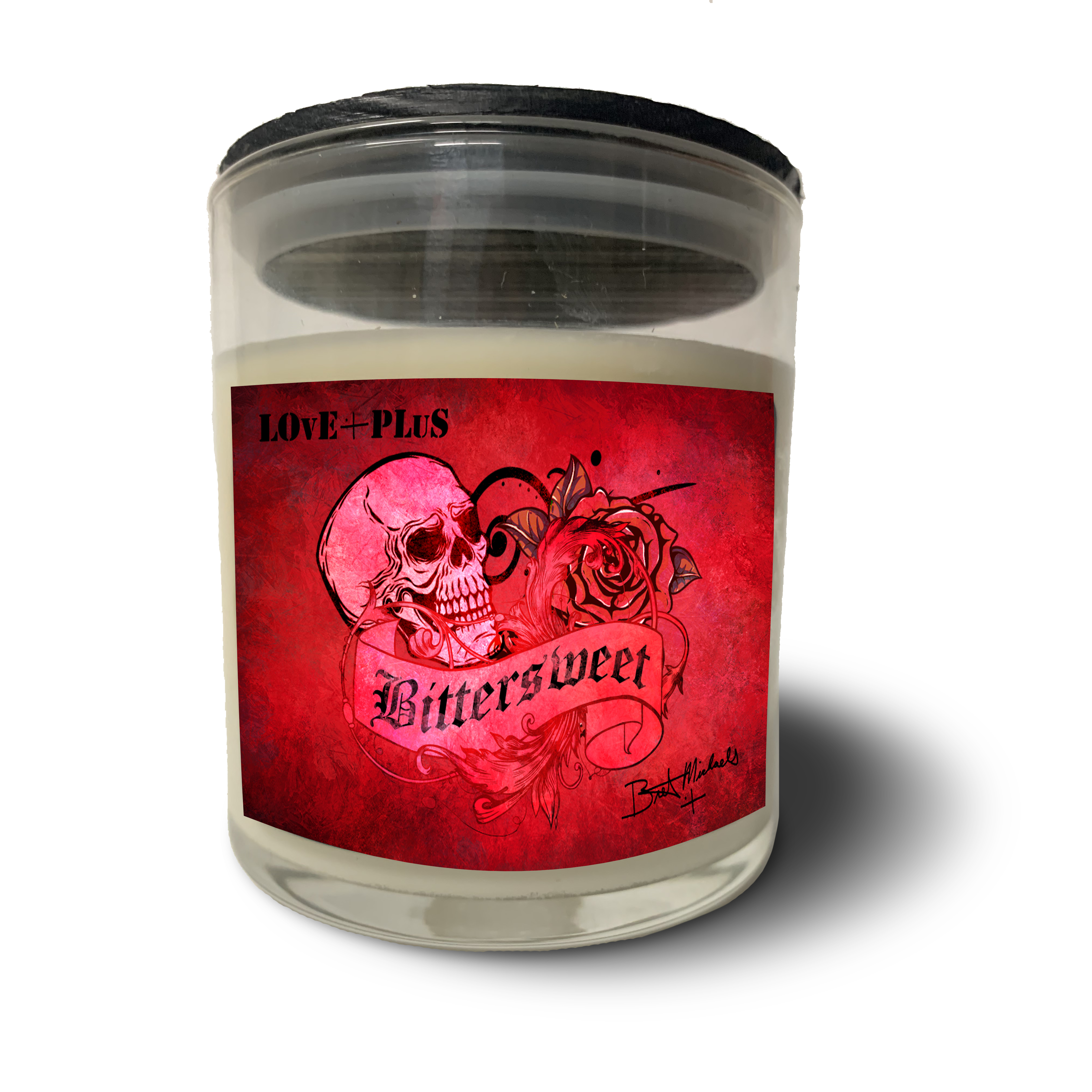 Bittersweet LOvE+PLuS Candle Jar - Limited Edition Bret Michaels, Brett Michaels, Bret Micheals, Brett Micheals, LIfestyle, Style, Life, Collection, Home, Inspiration, gifts, candle, LOVE+PLUS, key lime, valentine's day
