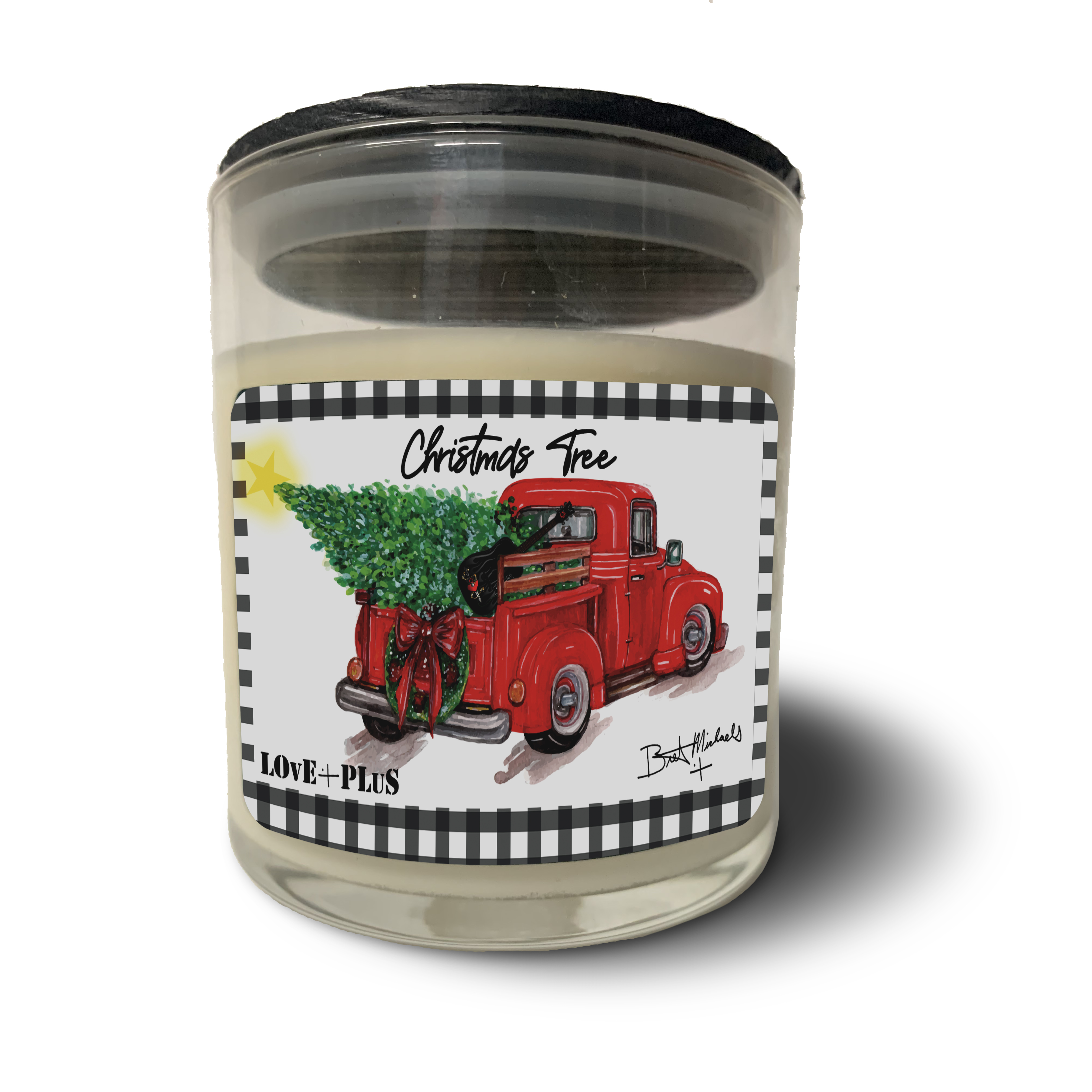 Christmas Tree LOvE+PLuS Candle Jar Bret Michaels, Brett Michaels, Bret Micheals, Brett Micheals, LIfestyle, Style, Life, Collection, Home, Inspiration, gifts, candle, LOVE+PLUS, fraser fir, christmas tree