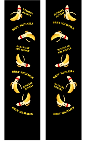 Banana Graphic Socks Bret Michaels, Brett Michaels, Bret Micheals, Brett Micheals, LIfestyle, socks, LOvE+PLuS, banana