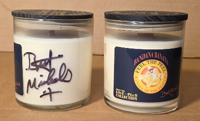 Signed Bret Michaels Bandana Banana Jar Candle