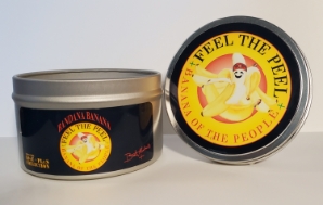 Bandana Banana Candle Tin Bret Michaels, Brett Michaels, Bret Micheals, Brett Micheals, LIfestyle, Style, Life, Collection, Home, Inspiration, gifts, candle, LOVE+PLUS, banana, bandana