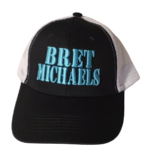 Bret Michaels 3D Embroidered Trucker Hat Bret Michaels, Brett Michaels, Bret Micheals, Brett Micheals, baseball, trucker cap, bret michaels band
