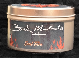 Bret Michaels Soul Fire Candle - Tin - ALMOST GONE! Bret Michaels, Brett Michaels, Bret Micheals, Brett Micheals, LIfestyle, Style, home, candle
