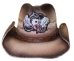 Bret Michaels Custom Cowboy Hat - Winged Skull Pink Roses - CH-C308