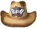 Bret Michaels Custom Cowboy Hat - Winged Skull Red Roses - CH-C302