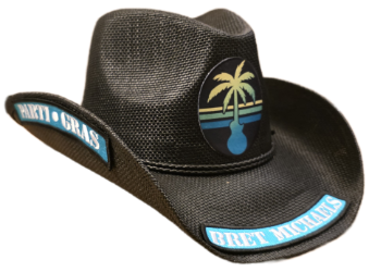 Bret Michaels Custom Cowboy Hat - Black Parti-Gras Bret Michaels, Brett Michaels, Bret Micheals, Brett Micheals, LIfestyle, Style, cowboy hat, hat