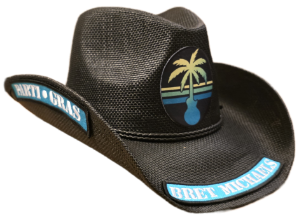 Bret Michaels Custom Cowboy Hat - Black Parti-Gras Bret Michaels, Brett Michaels, Bret Micheals, Brett Micheals, LIfestyle, Style, cowboy hat, hat