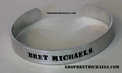 Bret Michaels Logo Aluminum Cuff Bracelet 