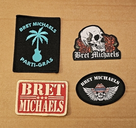 Bret Michaels Patch Bundle - 4 Patches Bret Michaels, Brett Michaels, Bret Micheals, Brett Micheals, LIfestyle, Style, Life, Collection, Home, Inspiration, gifts, LOVE+PLUS, christmas, holidays, parti-gras, cowboy hat