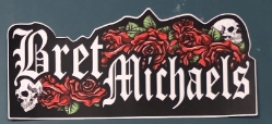 Bret Michaels Roses & Skulls Logo Sticker Bret Michaels, Brett Michaels, Bret Micheals, Brett Micheals, sticker, roses, skull