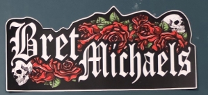 Bret Michaels Roses & Skulls Logo Sticker Bret Michaels, Brett Michaels, Bret Micheals, Brett Micheals, sticker, roses, skull