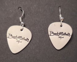 Bret Michaels Sterling Silver Signature Guitar Pick Earrings Bret Michaels, Brett Michaels, Bret Micheals, Brett Micheals, LIfestyle, Style, sterling silver, jewelry, earrings