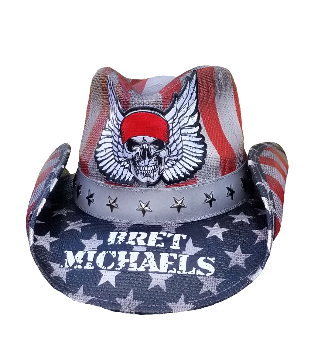 Bret Michaels Winged Skull Logo Cowboy 