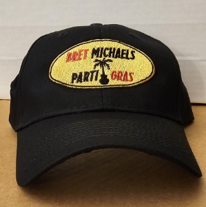 Bret Michaels Yellow Oval Parti-Gras Hat Bret Michaels, Brett Michaels, Bret Micheals, Brett Micheals, baseball, baseball cap, hat, parti-gras