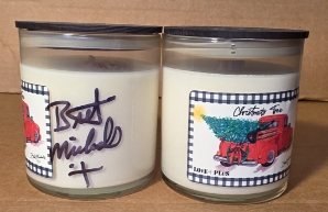 Christmas Tree LOvE+PLuS Candle Jar - ***SIGNED*** Bret Michaels, Brett Michaels, Bret Micheals, Brett Micheals, LIfestyle, Style, Life, Collection, Home, Inspiration, gifts, candle, LOVE+PLUS, fraser fir, christmas tree,signed