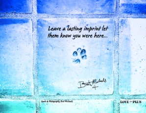 Leave an Imprint Postcard (Blue Tone) 