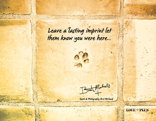 Leave an Imprint Postcard (Gold Tone) 