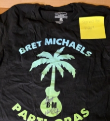 Signed T-Shirt - Palm Tree Guitar Parti-Gras Tee Bret Michaels, Brett Michaels, Bret Micheals, Brett Micheals, LIfestyle, Style, Life, Collection, tee shirt