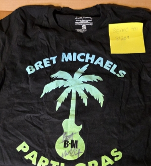 Signed T-Shirt - Palm Tree Guitar Parti-Gras Tee Bret Michaels, Brett Michaels, Bret Micheals, Brett Micheals, LIfestyle, Style, Life, Collection, tee shirt