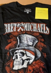 Signed T-Shirt - Red Top Hat Skull  Bret Michaels, Brett Michaels, Bret Micheals, Brett Micheals, LIfestyle, Style, Life, Collection, tee shirt