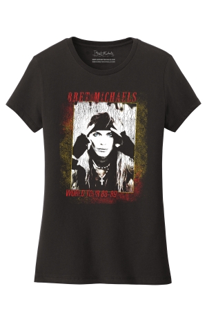 Vintage Collection - World Tour 88-89 Ladies Tee Bret Michaels, Brett Michaels, Bret Micheals, Brett Micheals, Lifestyle, tee, shirt, vintage, gene kirkland