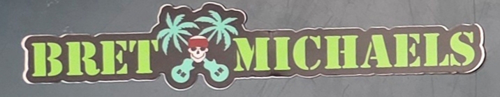 Bret Michaels Logo with Bandana Sticker Bret Michaels, Brett Michaels, Bret Micheals, Brett Micheals, sticker