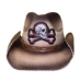 Bret Michaels Custom Cowboy Hat - Skull and Crossbones - Red, Brown - CH-C310