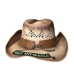 Bret Michaels Custom Cowboy Hat - Skull and Crossbones - Green, Brown - CH-C313