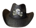 Bret Michaels Custom Cowboy Hat - Skull and Crossbones - Yellow, Black - CH-C314