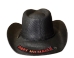 Bret Michaels Custom Cowboy Hat - Skull and Crossbones - Red, Black - CH-C315