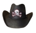 Bret Michaels Custom Cowboy Hat - Skull and Crossbones - Red, Black - CH-C315