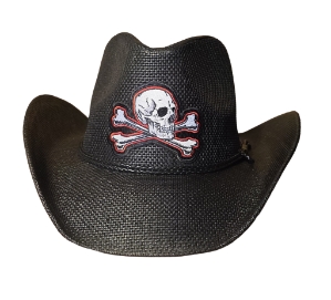 Bret Michaels Custom Cowboy Hat - Skull and Crossbones - Red, Black Bret Michaels, Brett Michaels, Bret Micheals, Brett Micheals, LIfestyle, Style, cowboy hat, hat