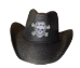 Bret Michaels Custom Cowboy Hat - Skull and Crossbones - Green, Black - CH-C316