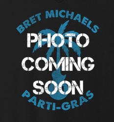 Bret Michaels Men's/Unisex Crew Neck Tee - Blue Palm Tree Guitar Design Bret Michaels, Brett Michaels, Bret Micheals, Brett Micheals, LIfestyle, Style, tee, shirt, v-neck, parti-gras, palm tree guitar