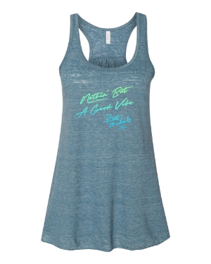 Bret Michaels Denim Slub Ladies Tank - Nothin' But A Good Vibe Design Bret Michaels, Brett Michaels, Bret Micheals, Brett Micheals, LIfestyle, tank, shirt, Nothin' But A Good Vibe