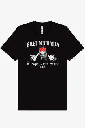 No Fear...Let's Rock!!! Photo Tee Bret Michaels, Brett Michaels, Bret Micheals, Brett Micheals, LIfestyle, Style, Life, Collection, rock n roll, photo, lfg