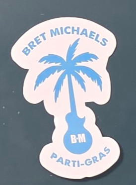 Parti-Gras Logo Sticker Bret Michaels, Brett Michaels, Bret Micheals, Brett Micheals, sticker, parti-gras