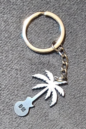 Palm Tree Guitar Keychain/Charm Bret Michaels, Brett Michaels, Bret Micheals, Brett Micheals, LIfestyle, parti-gras, palm tree guitar, key chain, necklace, charm