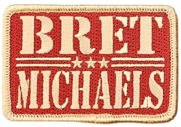 Bret Michaels Red and Cream Patch Bret Michaels, Brett Michaels, Bret Micheals, Brett Micheals, patch