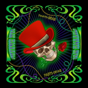 Retro Skull Parti-Gras Bandana Bret Michaels, Brett Michaels, Bret Micheals, Brett Micheals, bandana, skull, retro, parti-gras