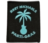 Teal Bret Michaels Palm Tree Guitar Parti-Gras Patch Bret Michaels, Brett Michaels, Bret Micheals, Brett Micheals, LIfestyle, Style, Life, Collection, palm tree guitar, patch, parti-gras