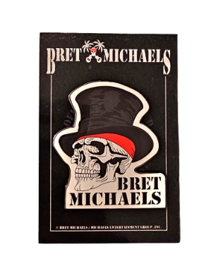 Bret Michaels Top Hat Enamel Pin Bret Michaels, Brett Michaels, Bret Micheals, Brett Micheals, LIfestyle, Style, Life, Collection, rock n roll, Skull, top hat, enamel pin, pin trading