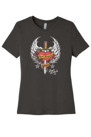 Unbroken Heart Dagger Ladies Bret Michaels, Brett Michaels, Bret Micheals, Brett Micheals, LIfestyle, Style, tee, shirt, heart dagger, unbroken